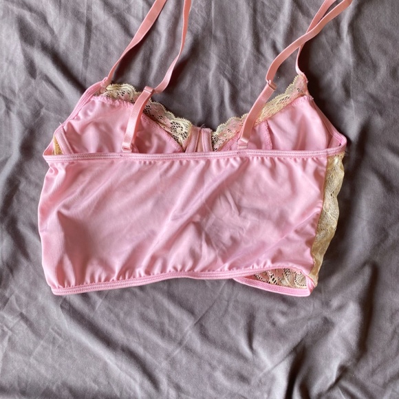 Pink and yellow festival lace crop top - Picture 2 of 2